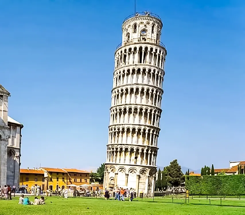 The Leaning Tower of Pisa symbolizing incorrect posture