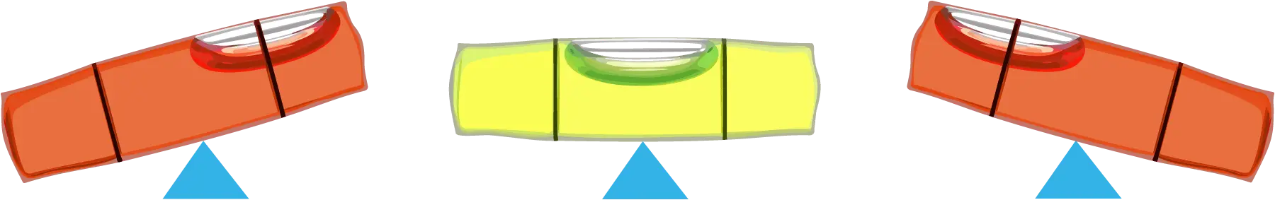 Bubble level symbolizing incorrect posture