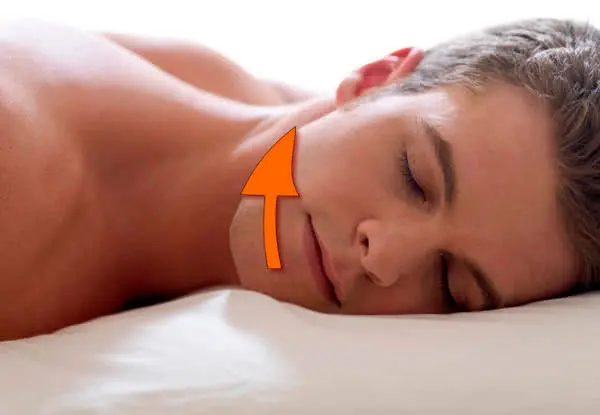 Man sleeping on his stomach and correct sleeping position